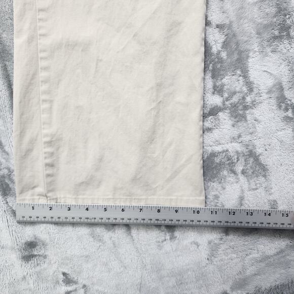 Eddie Bauer Pants Womens 16 Beige Blakely Wide Leg Chino Stretch Cotton Casual - Picture 13 of 14